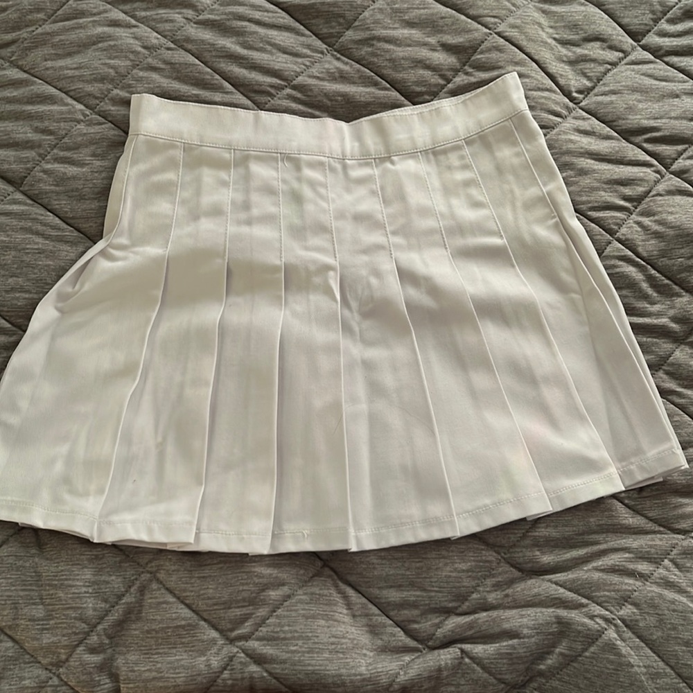 White Pleated Tennis Skirt